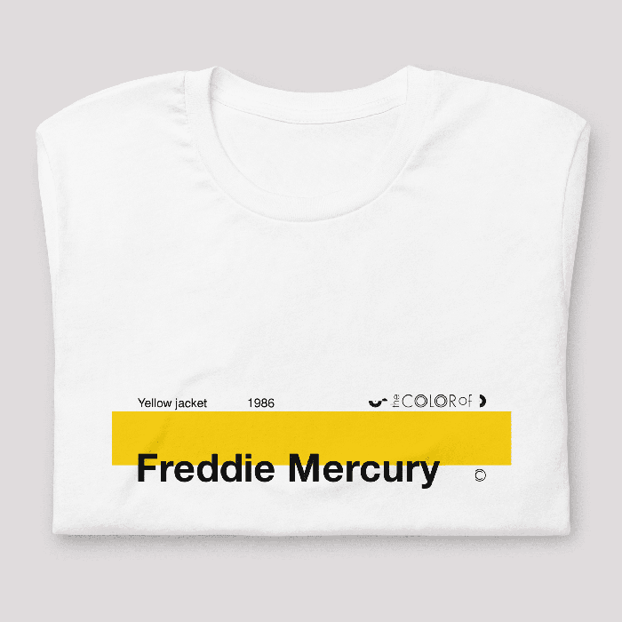 Freddie Mercury t-shirt - Yellow jacket Color of Crist